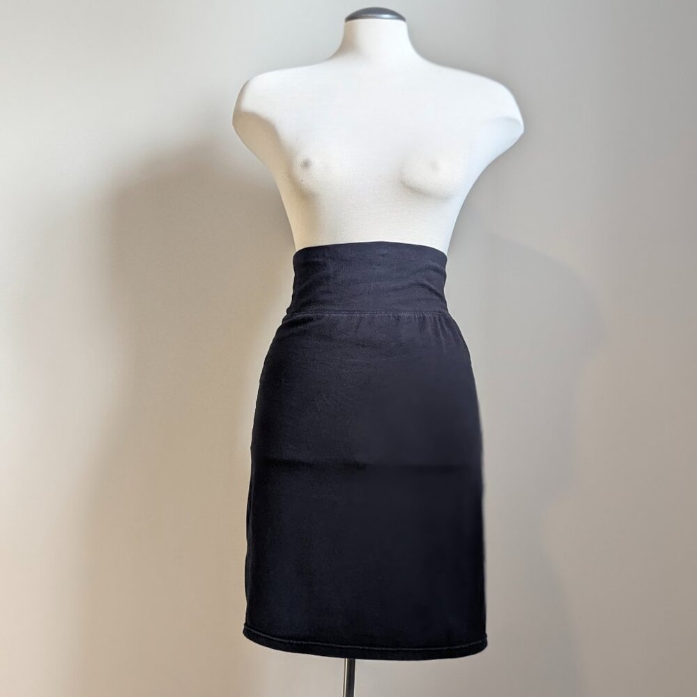 Aritzia Black Soft Cotton Pencil Skirt Medium Stretch Everyday Business Casual